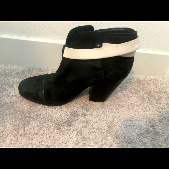 Rag and Bone Harrow Boots Black and White 8 - Picture 6 of 8